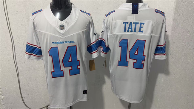 Men's Tennessee Titans #14 Carnell Tate White 2026 F.U.S.E. Vapor Limited Stitched Football Jersey